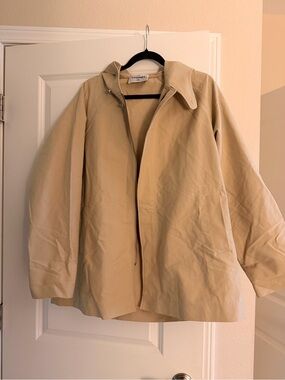 Chanel Beige Hooded Trench Coat